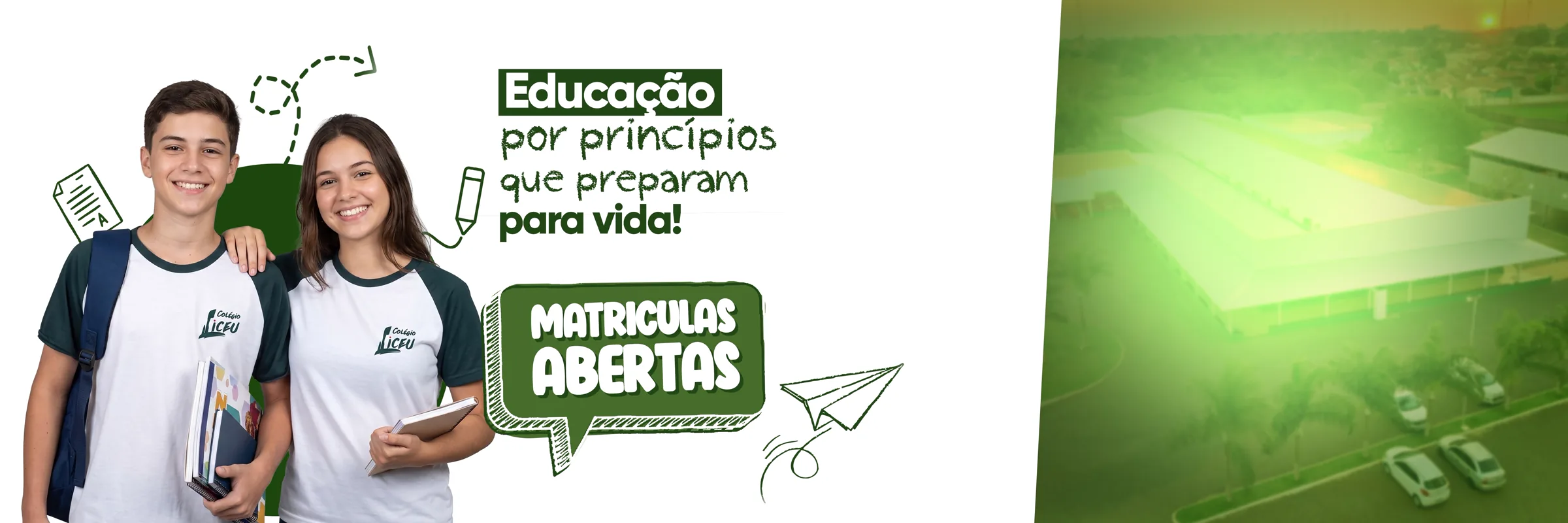 Educação por princípios que preparam para a vida. Matrículas abertas no Colégio Liceu Barretos